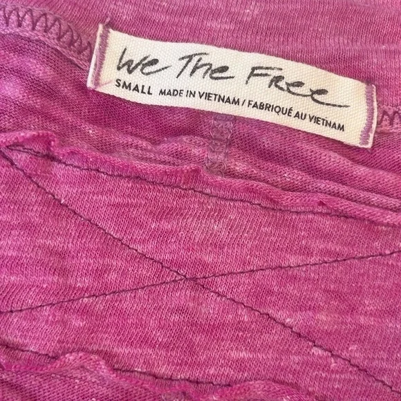 NWOT Free People We The Free Sundance Tee - Azalea Pink - Picture 7 of 7